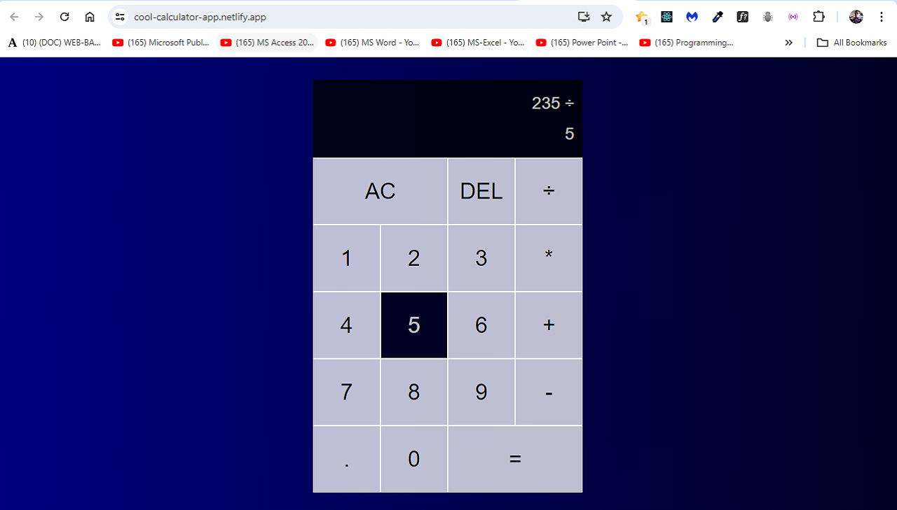 Calculator App Project Image