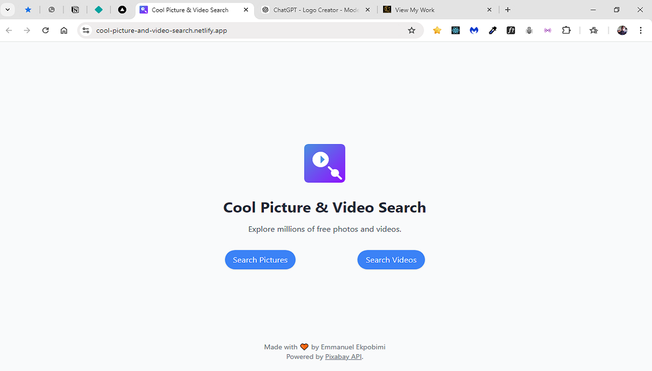 Picture and Video Search App Project Image